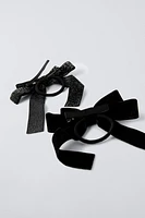 TWO-PACK OF BOW HAIR TIES