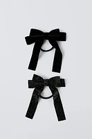 TWO-PACK OF BOW HAIR TIES