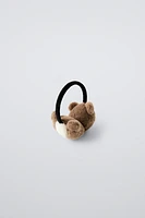 EMBROIDERED BEAVER EAR MUFFS