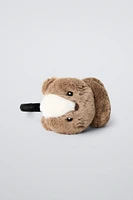 EMBROIDERED BEAVER EAR MUFFS