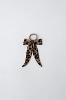 ANIMAL PRINT BOW HAIR TIE