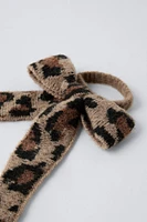 ANIMAL PRINT BOW HAIR TIE