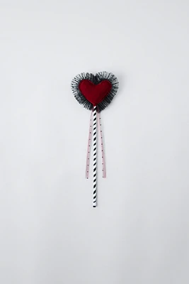 QUEEN OF HEARTS COSTUME VELVET HEART WAND