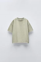 GARMENT DYE T-SHIRT WITH EMBROIDERY