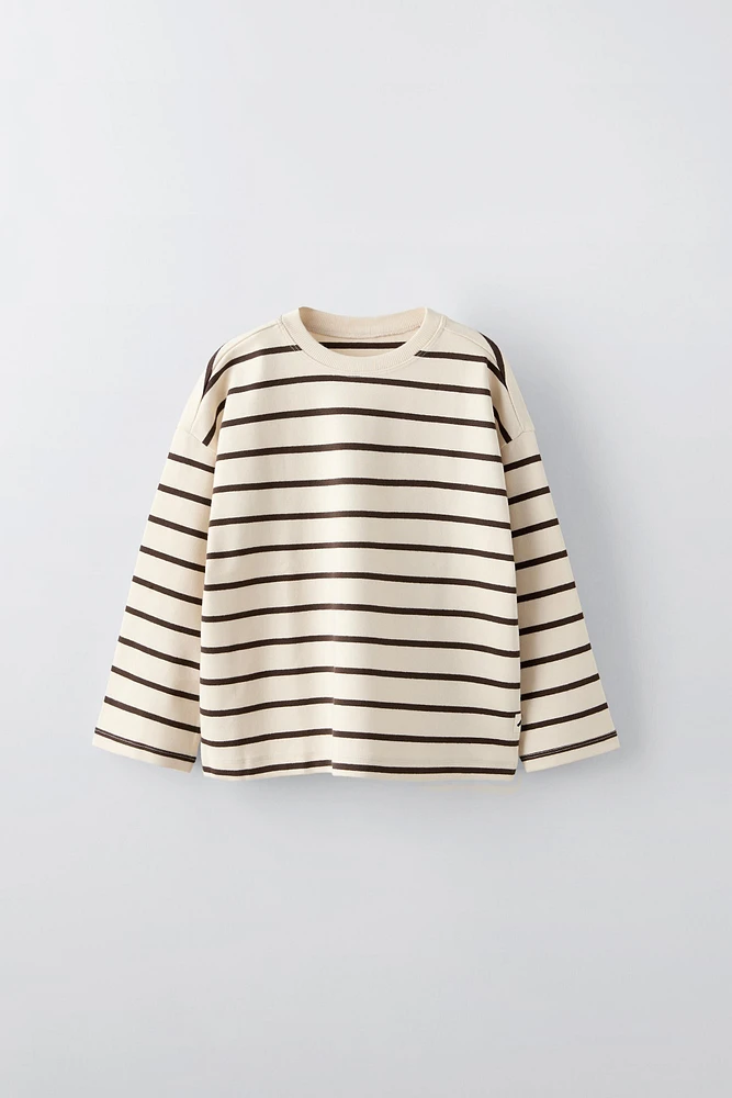 STRIPED T-SHIRT WITH LABEL