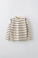 STRIPED T-SHIRT WITH LABEL