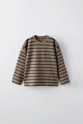 STRIPED T-SHIRT WITH LABEL