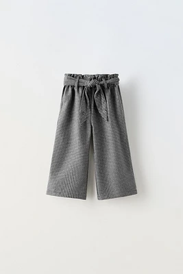 CHECKERED SASH PANTS