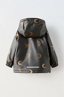 WATER REPELLENT LINED MOON RAINCOAT