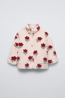 TULIP PRINT FLEECE JACKET