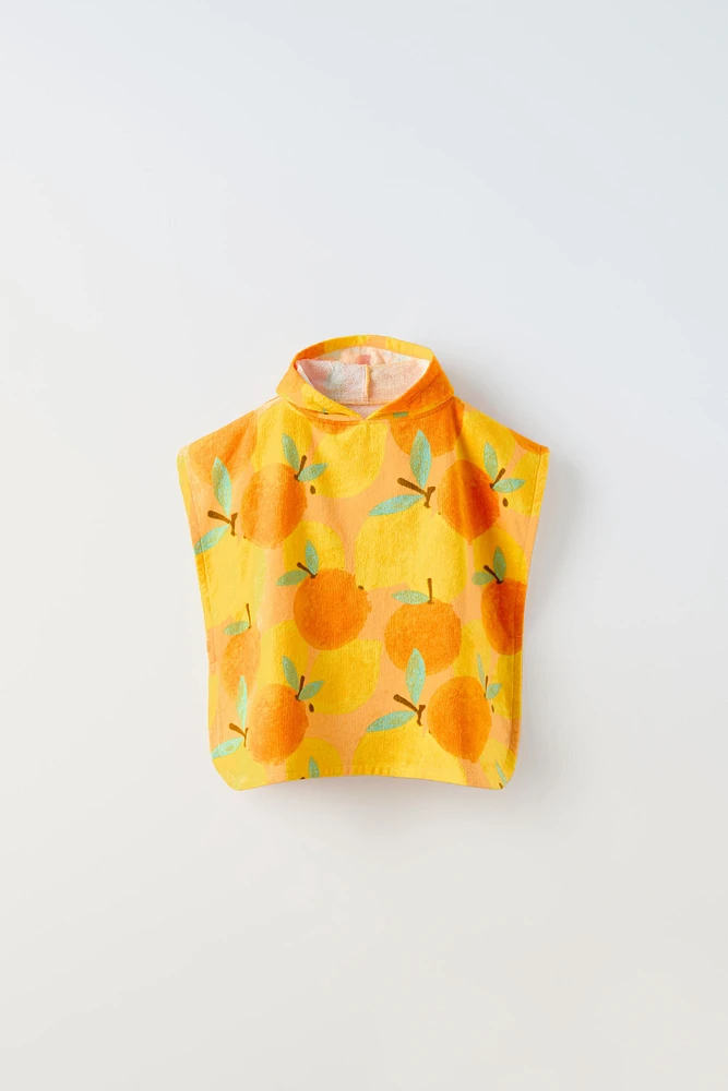 4-5 YEARS/ FRUIT TOWEL PONCHO