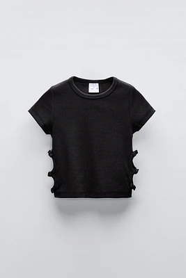 CUT OUT T-SHIRT WITH BOWS