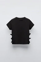 CUT OUT T-SHIRT WITH BOWS