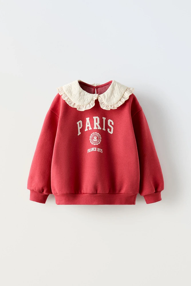 SWEATSHIRT WITH COLLAR