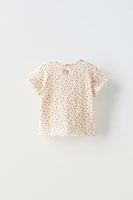 TEXTURED FLORAL T-SHIRT