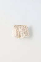 FLORAL TEXTURED SHORTS