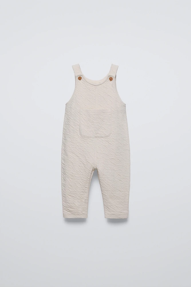 TEXTURED POCKET OVERALLS