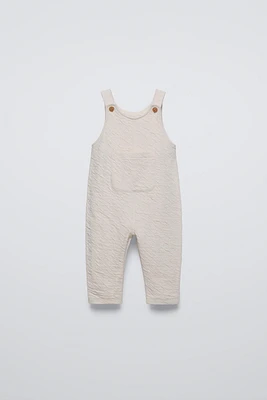 TEXTURED POCKET OVERALLS