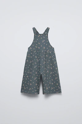 PLUSH FLORAL OVERALLS