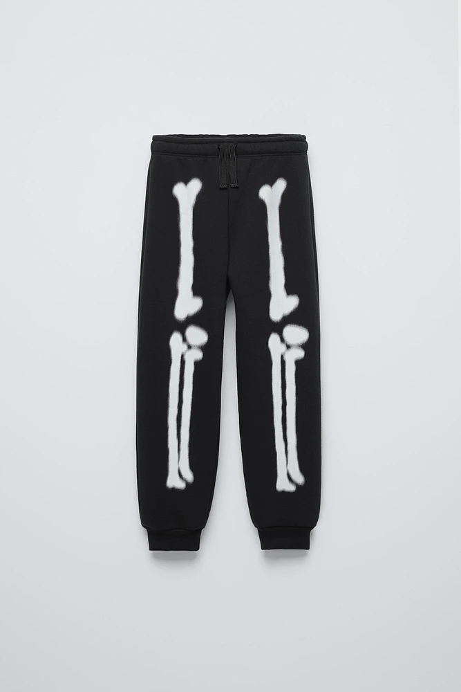 SKELETON BONE PRINT PANTS