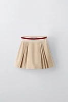 RIBBED BOX PLEAT SKIRT