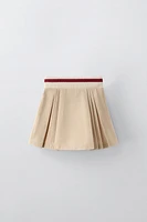 RIBBED BOX PLEAT SKIRT