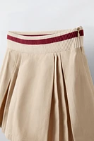 RIBBED BOX PLEAT SKIRT