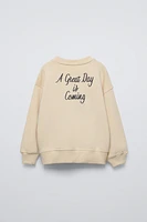 EMBROIDERED TEXT SWEATSHIRT