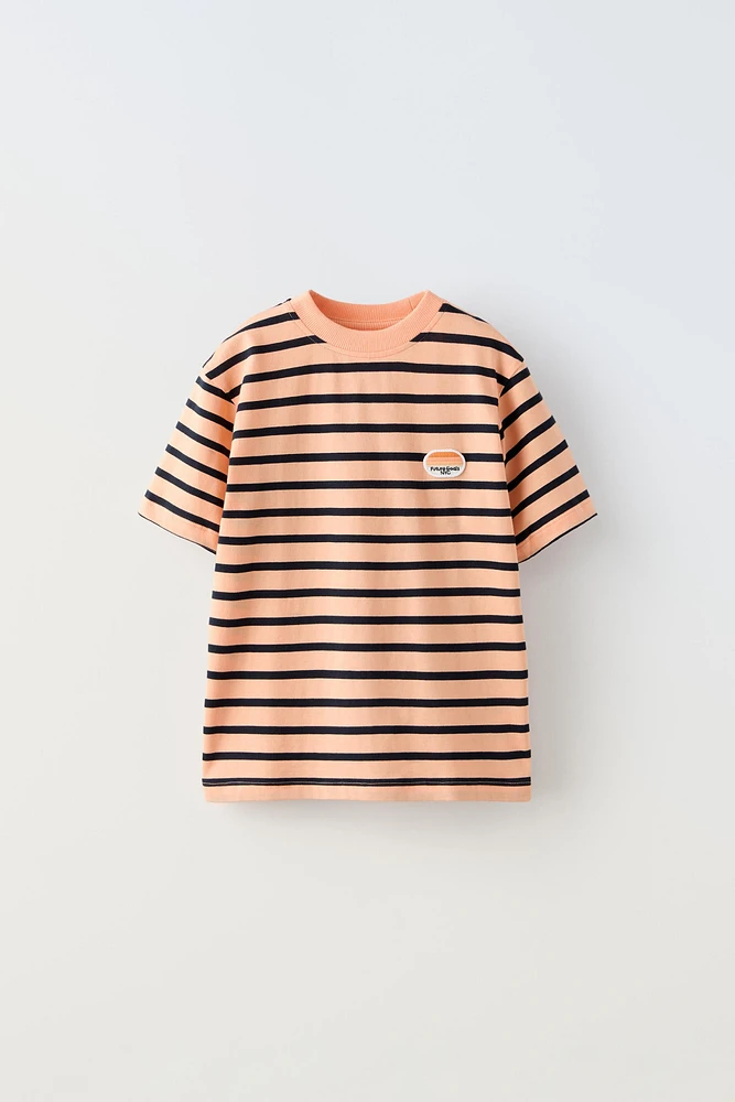 PATCH STRIPED T-SHIRT