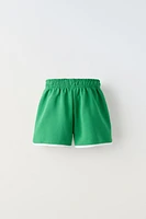 SHORTS WITH CONTRASTING PIPING