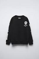 SKELETON BONES AND SKULL SWEATSHIRT