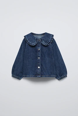 PETER PAN COLLAR DENIM SHIRT