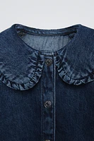 PETER PAN COLLAR DENIM SHIRT