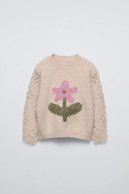 FLOWER KNIT SWEATER