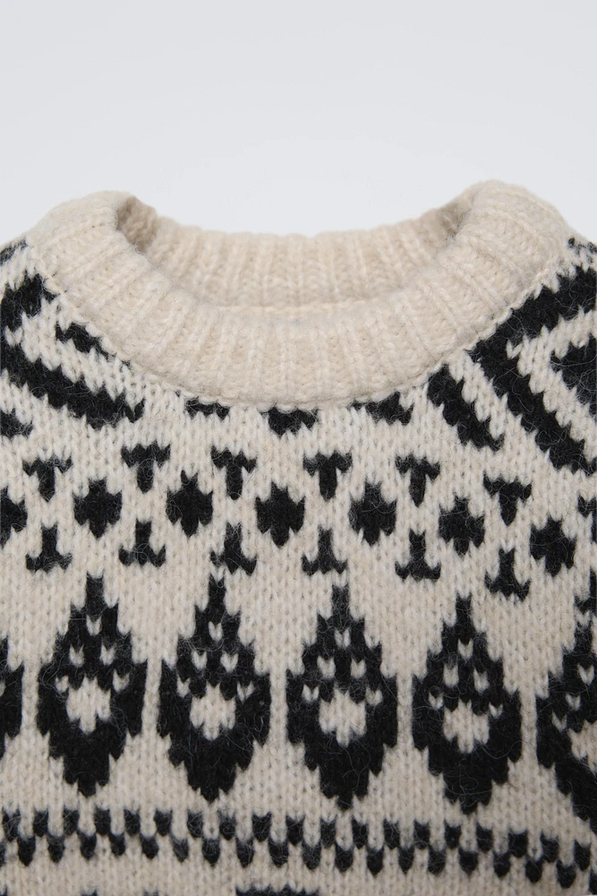 KNIT JACQUARD SWEATER