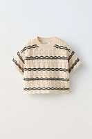 CROCHET KNIT T-SHIRT