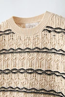 CROCHET KNIT T-SHIRT