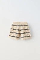 CROCHET KNIT SHORTS