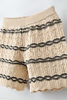 CROCHET KNIT SHORTS