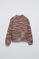 WOOL BLEND KNIT SWEATER