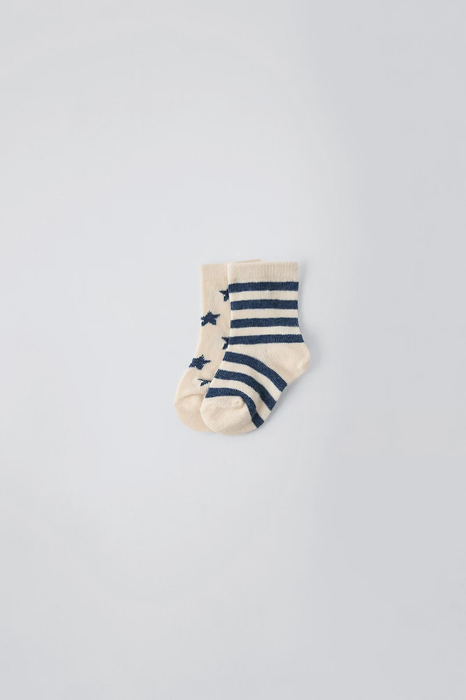 TWO-PACK OF STRIPES AND STARS SOCKS