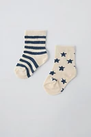 TWO-PACK OF STRIPES AND STARS SOCKS