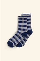 WOOL BLEND CHECKERED SOCKS LIMITED EDITION