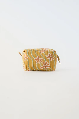 BOHO PRINT QUILTED TOILETRY BAG