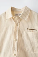 STRIPED SHIRT WITH EMBROIDERY