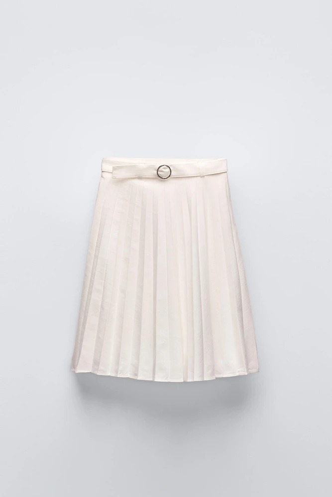 PLEATED JEWEL SKIRT