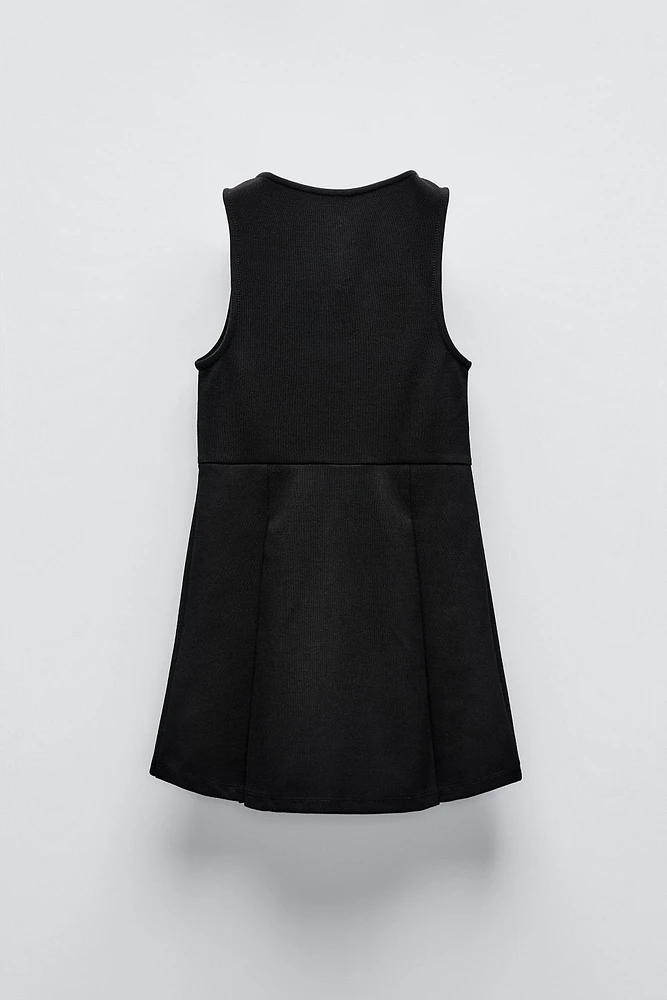 BUTTONED PINAFORE DRESS