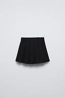 DOUBLE WAISTBAND BOX PLEAT SKIRT