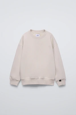 PLAIN EMBROIDERED SWEATSHIRT