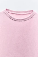 PLAIN T-SHIRT WITH LABEL